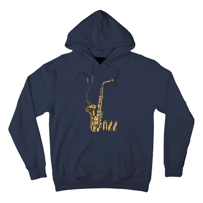 Jazz Music Listener Gift For Jazz Lover Jazz Fan Saxophone Premium Hoodie