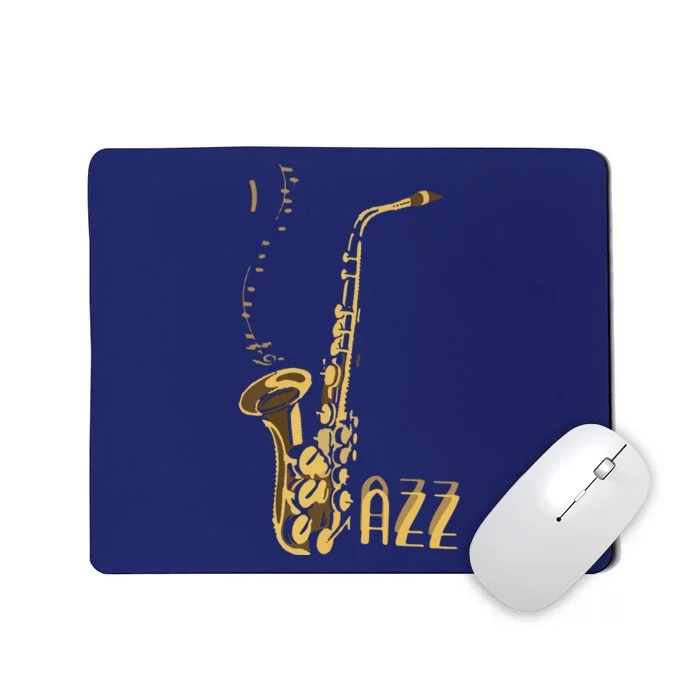 Jazz Music Listener Gift For Jazz Lover Jazz Fan Saxophone Premium Mousepad