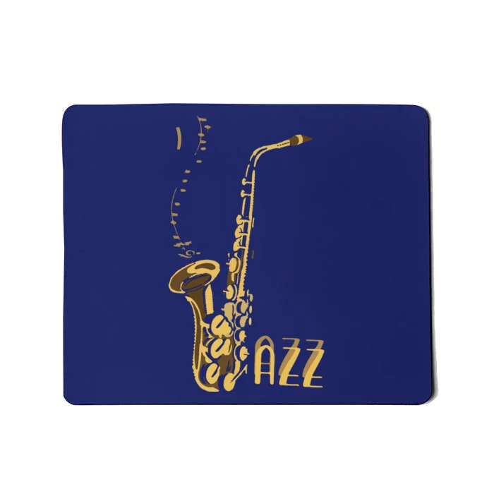 Jazz Music Listener Gift For Jazz Lover Jazz Fan Saxophone Premium Mousepad