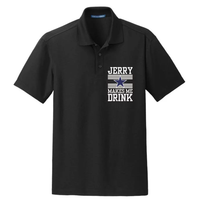 Jerry Makes Me Drink Funny Gift For Fan Dry Zone Grid Performance Polo