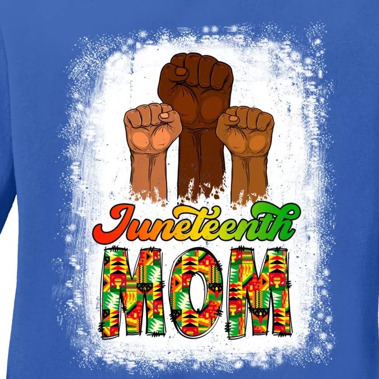 Juneteenth Mom Mother's Day Celebrating 1865 Black History Gift Ladies Long Sleeve Shirt