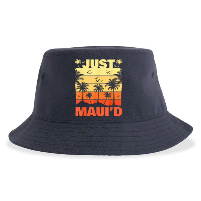 Just Mauid Maui Hawaii Vocation Gift Sustainable Bucket Hat