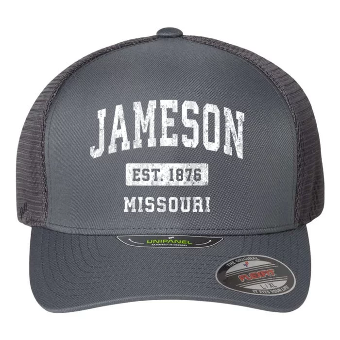 Jameson Missouri Mo Vintage Established Athletic Sports Design Flexfit Unipanel Trucker Cap