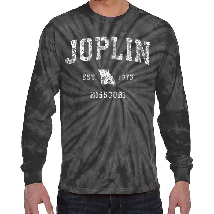 Joplin Missouri Mo Vintage Athletic Sports Design Tie-Dye Long Sleeve Shirt