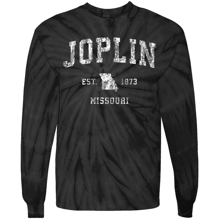 Joplin Missouri Mo Vintage Athletic Sports Design Tie-Dye Long Sleeve Shirt