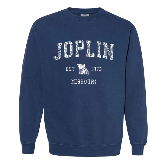 Joplin Missouri Mo Vintage Athletic Sports Design Garment-Dyed Sweatshirt