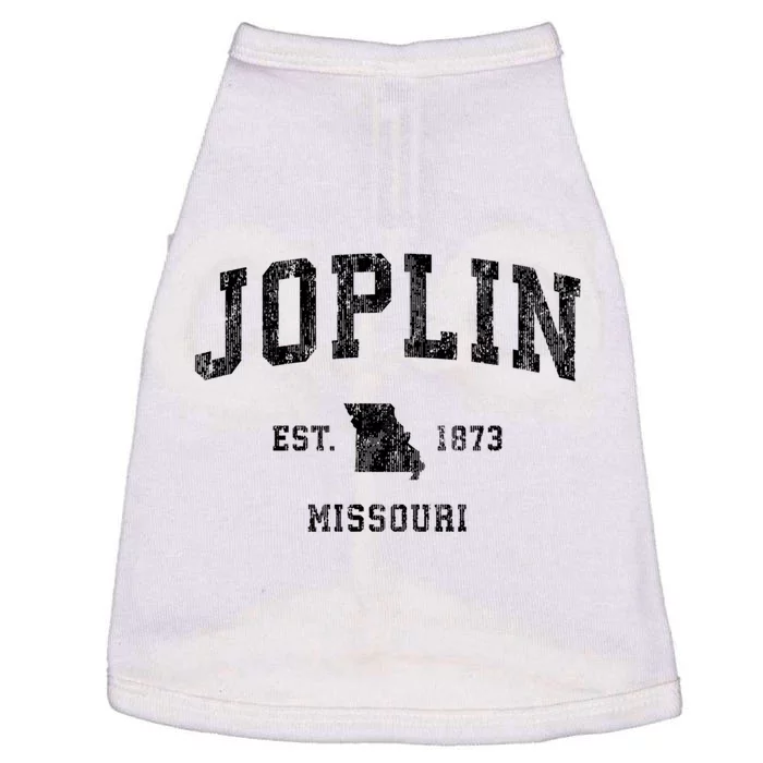 Joplin Missouri Mo Vintage Established Athletic Sports Design Doggie Tank