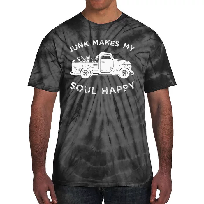 Junk Makes My Soul Happy For Junkin Trucker Tie-Dye T-Shirt