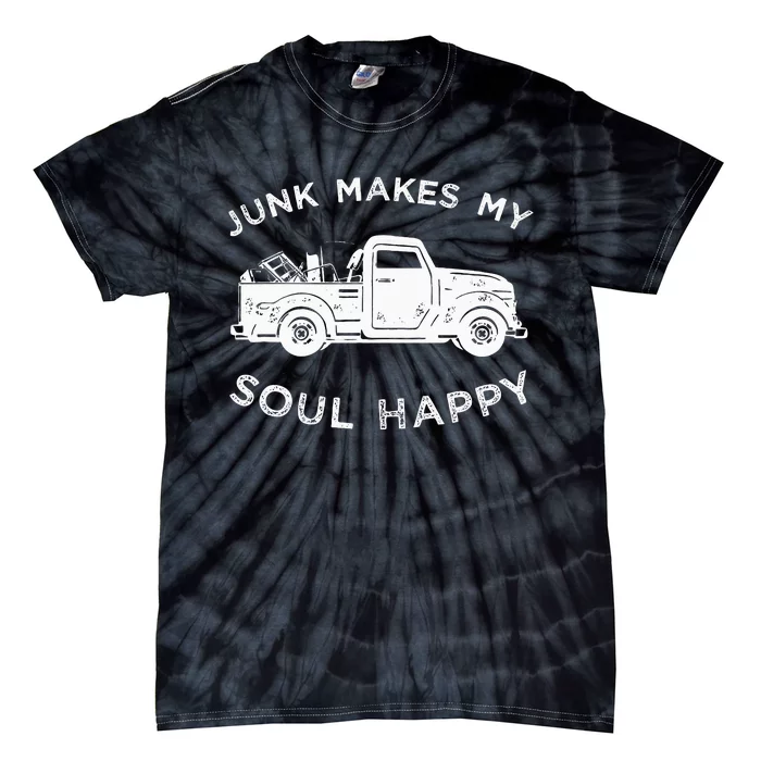 Junk Makes My Soul Happy For Junkin Trucker Tie-Dye T-Shirt