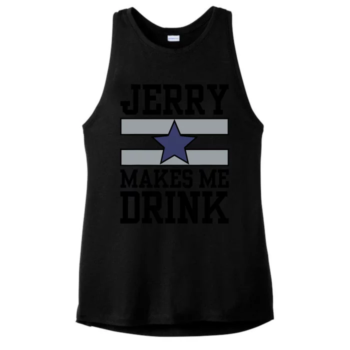 Jerry Makes Me Drink Ladies Tri-Blend Wicking Tank