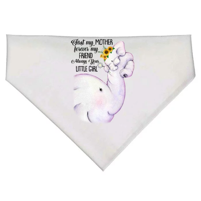 Just My Mother Forever My Friend Always Year Little Gir'l USA-Made Doggie Bandana