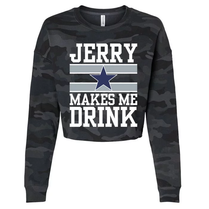 Jerry Makes Me Drink Cropped Pullover Crew