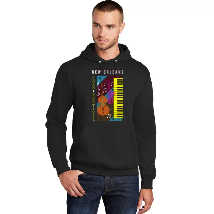 Jazz Music New Orleans Music Festival Musical Souvenir Hoodie