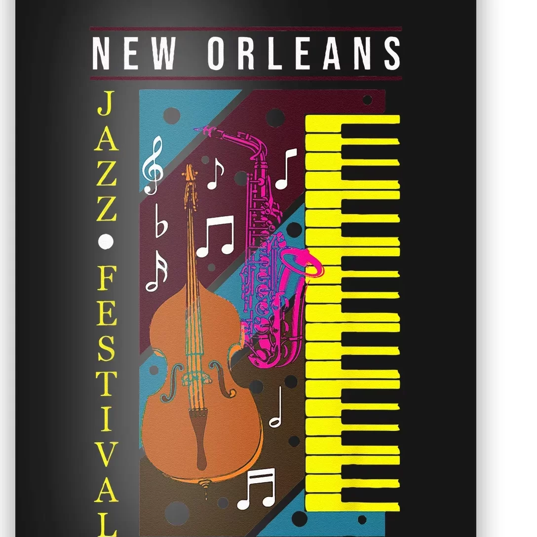 Jazz Music New Orleans Music Festival Musical Souvenir Poster