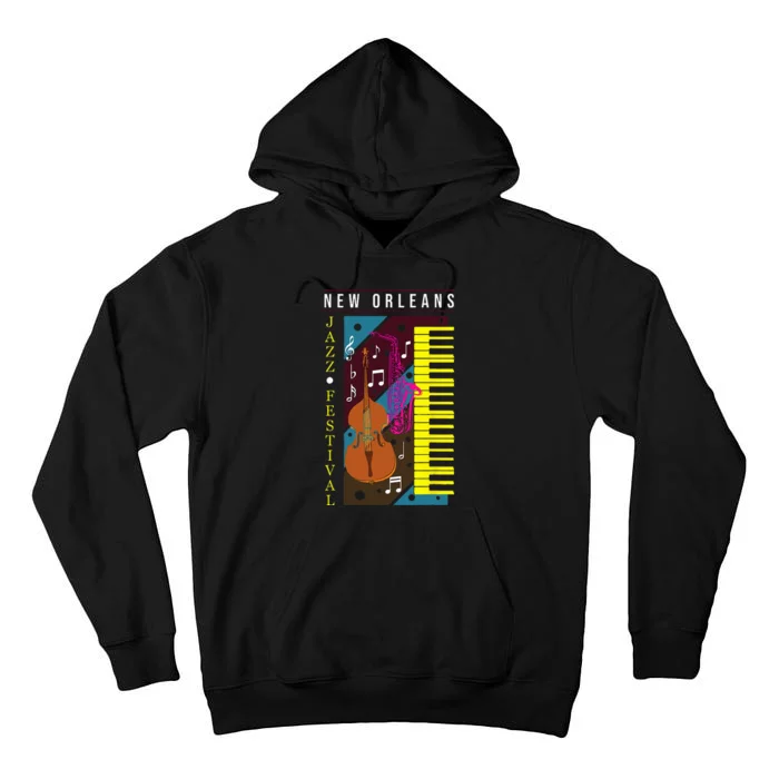 Jazz Music New Orleans Music Festival Musical Souvenir Tall Hoodie