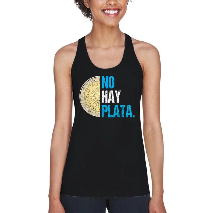 Javier Milei No Hay Plata Coherencia Por Favor Libertarismo Women's Racerback Tank