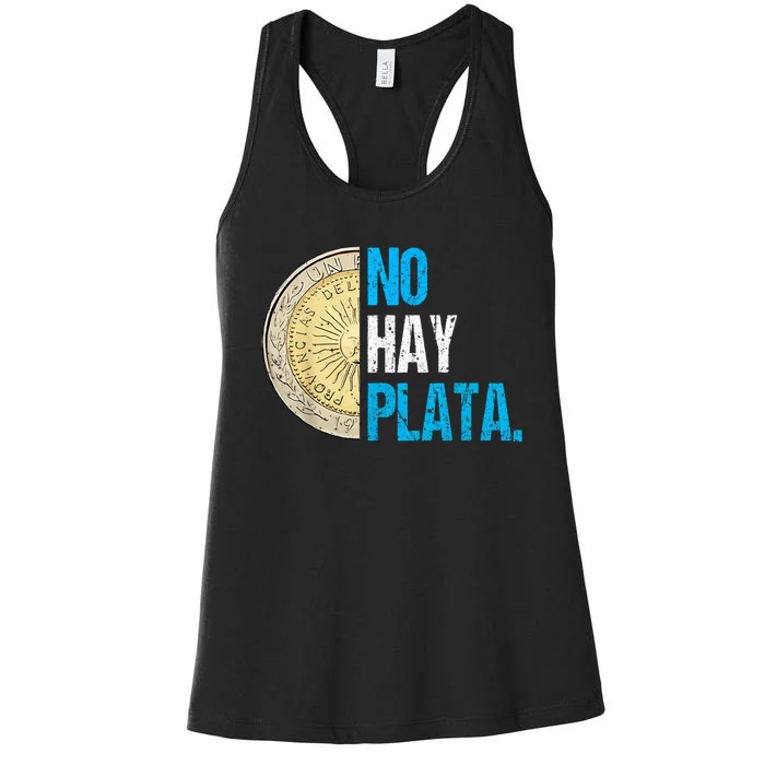 Javier Milei No Hay Plata Coherencia Por Favor Libertarismo Women's Racerback Tank