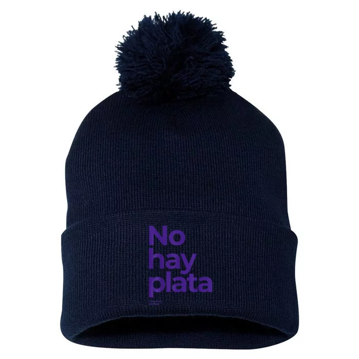 Javier Milei No Hay Plata Coherencia Por Favor Libertarismo Pom Pom 12in Knit Beanie