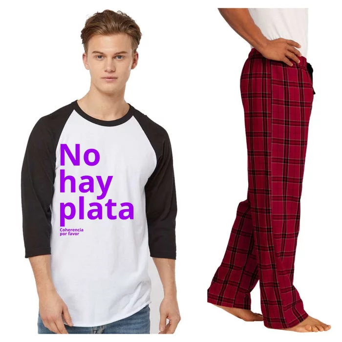 Javier Milei No Hay Plata Coherencia Por Favor Libertarismo Raglan Sleeve Pajama Set