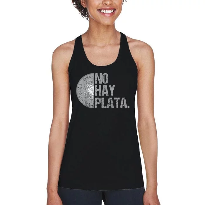 Javier Milei No Hay Plata Coherencia Por Favor Libertarismo Women's Racerback Tank