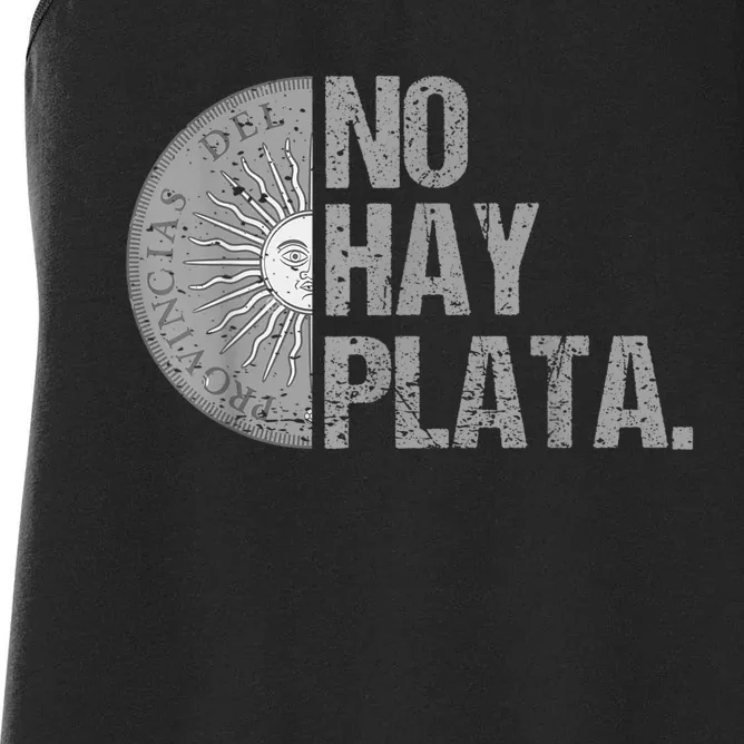 Javier Milei No Hay Plata Coherencia Por Favor Libertarismo Women's Racerback Tank