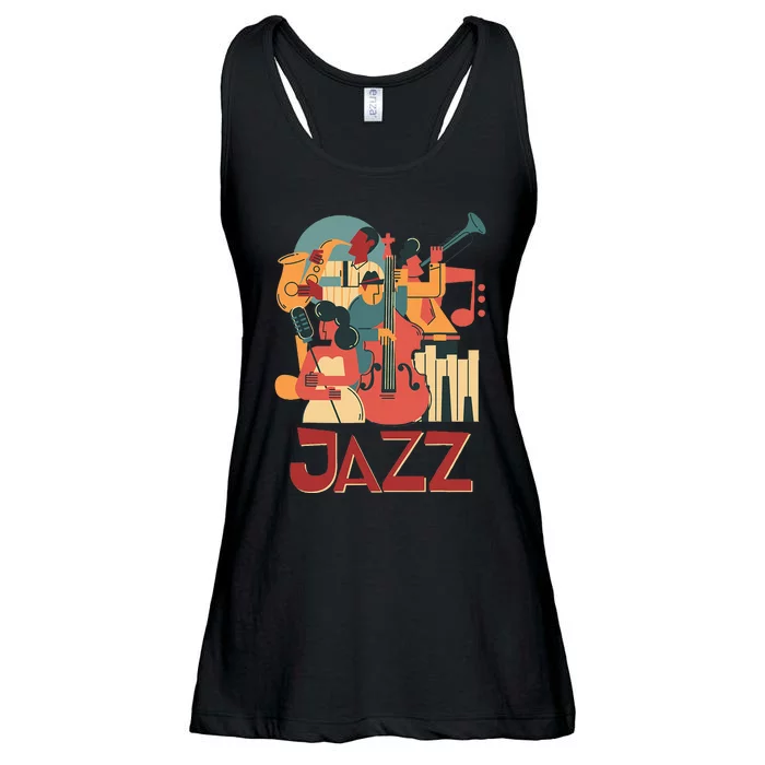 Jazz Musician Orchestra Play On Stage Smooth Jazz Ladies Essential Flowy Tank