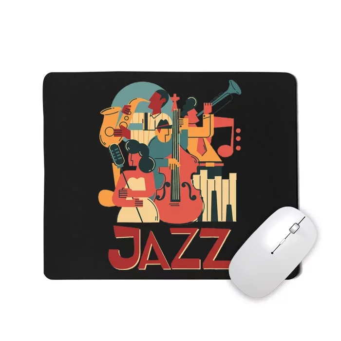 Jazz Musician Orchestra Play On Stage Smooth Jazz Mousepad