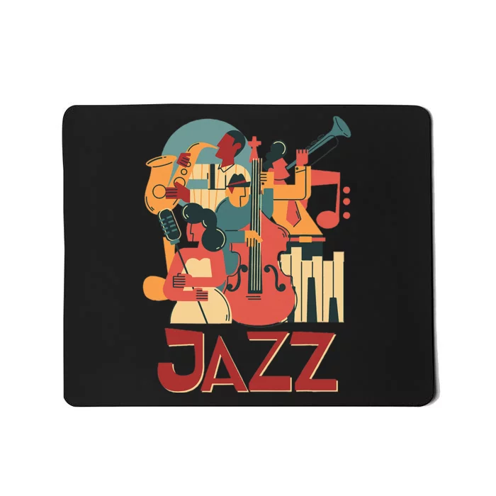 Jazz Musician Orchestra Play On Stage Smooth Jazz Mousepad