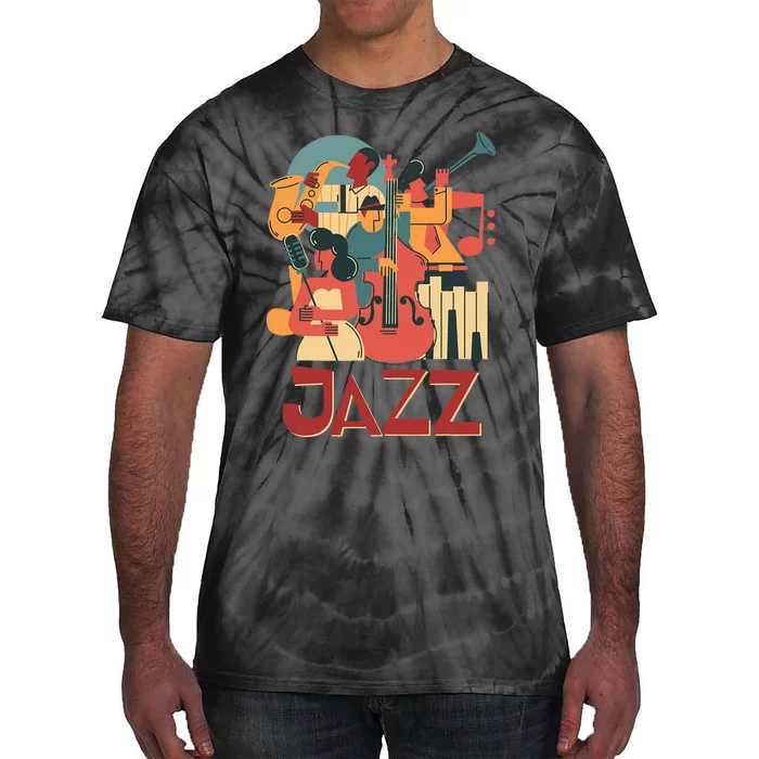 Jazz Musician Orchestra Play On Stage Smooth Jazz Tie-Dye T-Shirt