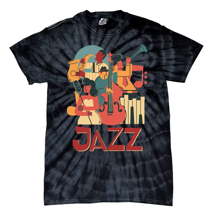 Jazz Musician Orchestra Play On Stage Smooth Jazz Tie-Dye T-Shirt