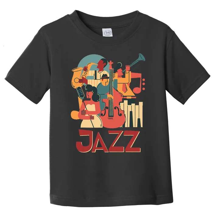 Jazz Musician Orchestra Play On Stage Smooth Jazz Toddler T-Shirt