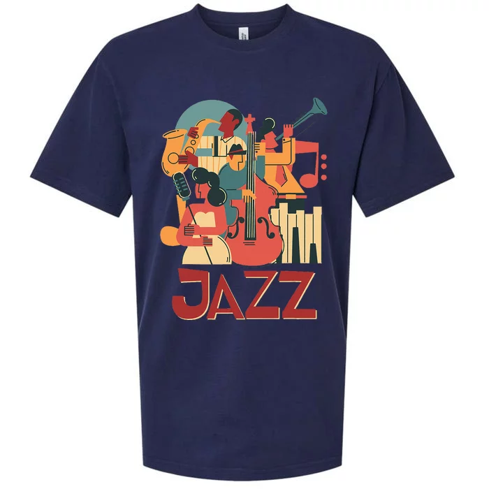 Jazz Musician Orchestra Play On Stage Smooth Jazz Sueded Cloud Jersey T-Shirt