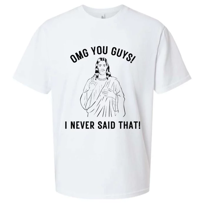 Jesus Meme Omg You Guys I Never Said That Sueded Cloud Jersey T-Shirt