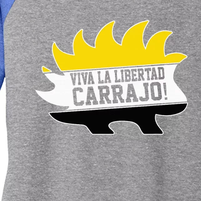 Javier Milei Presidente 2024 Libertarian Viva La Libertad Women's Tri-Blend 3/4-Sleeve Raglan Shirt