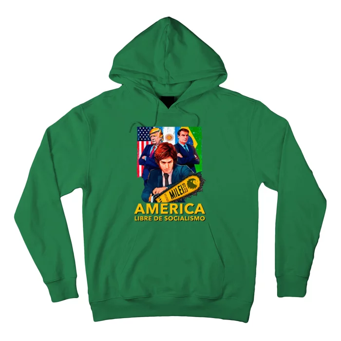 Javier Milei Presidente 2023 America Libre De Socialismo Hoodie