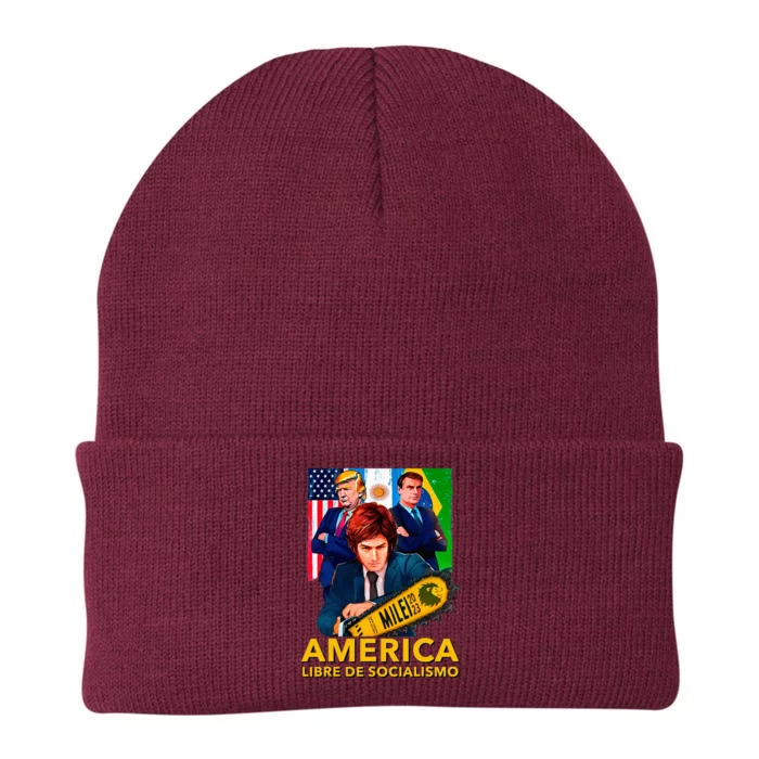 Javier Milei Presidente 2023 America Libre De Socialismo Knit Cap Winter Beanie