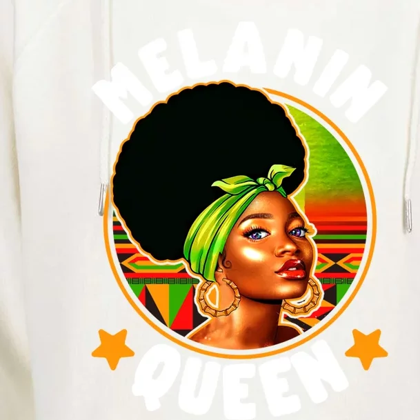 Juneteenth Melanin Queen Black History Month Mother's Day Gift Womens Funnel Neck Pullover Hood