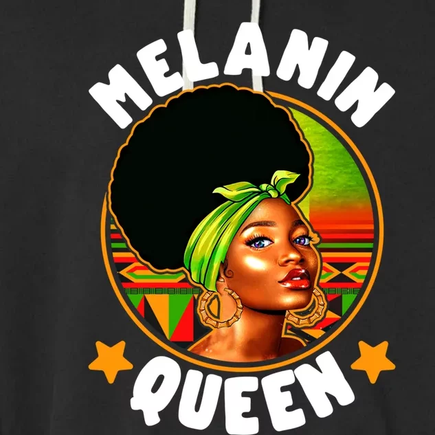 Juneteenth Melanin Queen Black History Month Mother's Day Meaningful Gift Garment-Dyed Fleece Hoodie