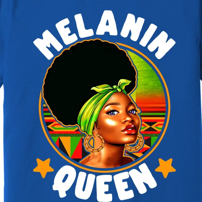 Juneteenth Melanin Queen Black History Month Mother's Day Meaningful Gift Premium T-Shirt