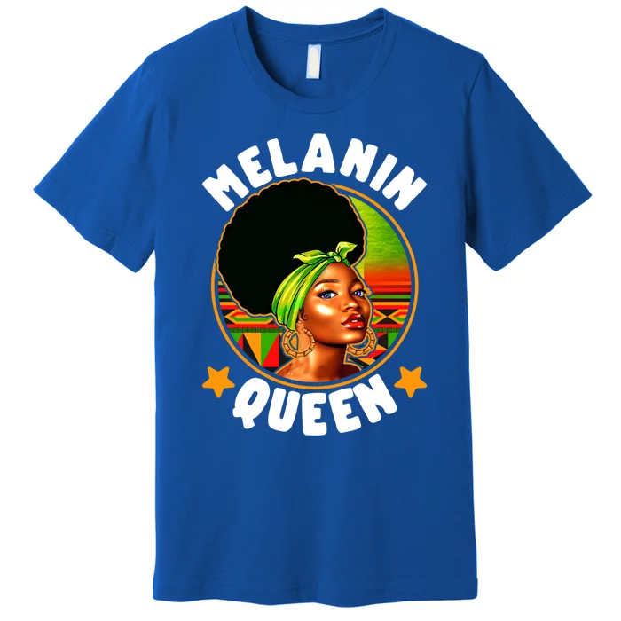 Juneteenth Melanin Queen Black History Month Mother's Day Meaningful Gift Premium T-Shirt