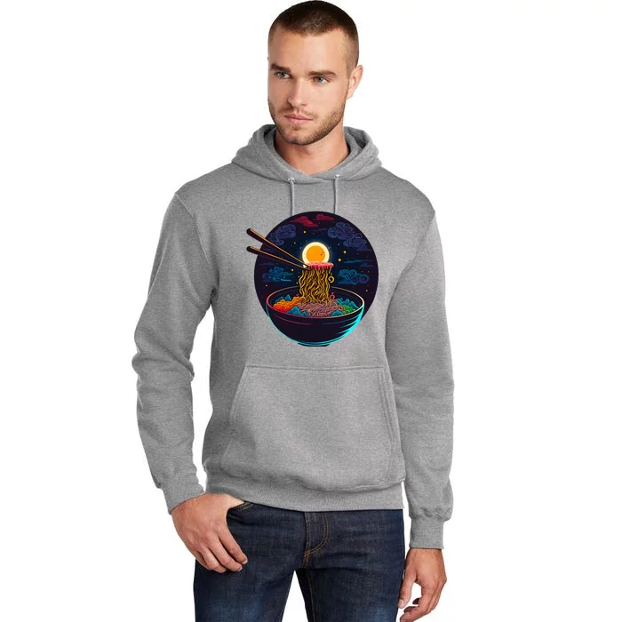 Japanese Moon Ramen Neon Tall Hoodie