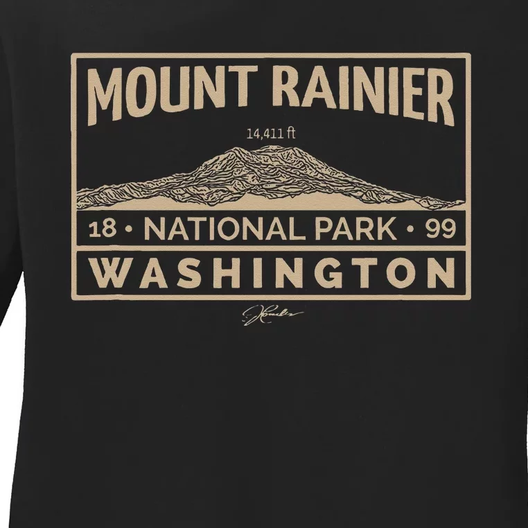 JCombs Mount Rainier National Park Ladies Long Sleeve Shirt