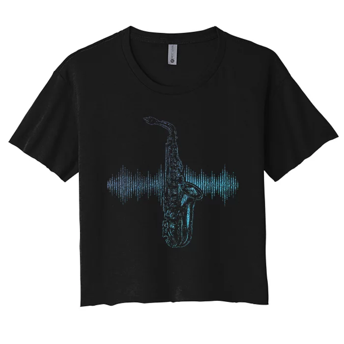 Jazz Music Saxophone Player Gift Saxophone Women's Crop Top Tee