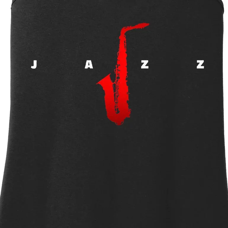 Jazz Music Saxophone Ladies Essential Tank