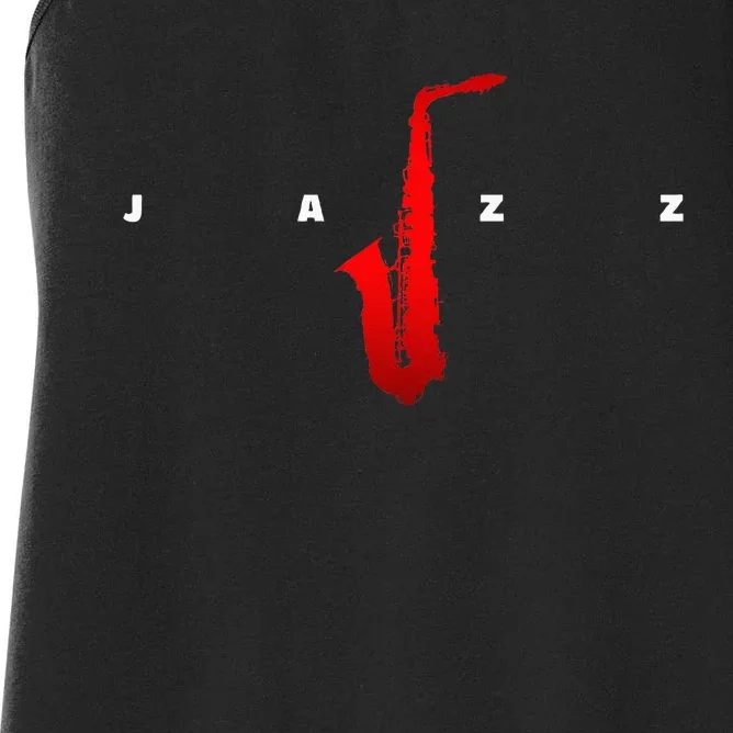 Jazz Music Saxophone Women's Racerback Tank