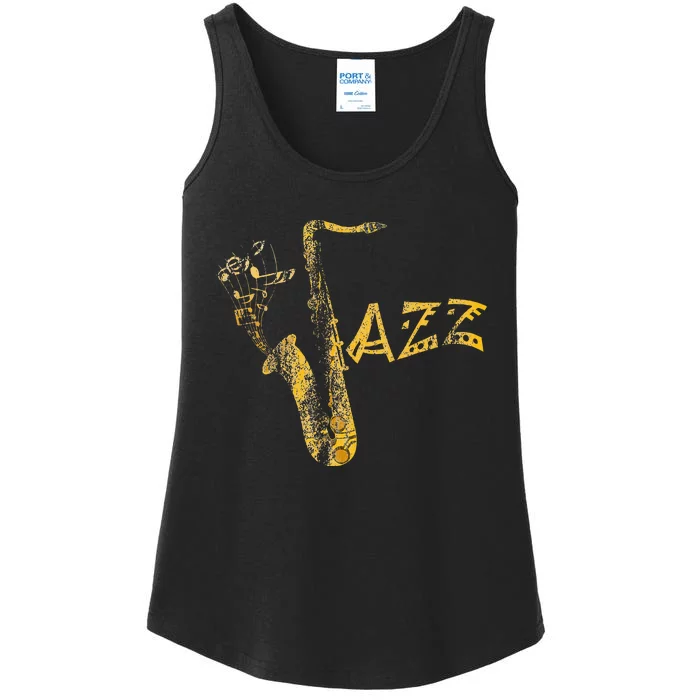 Jazz Musician Saxophonist Gift Saxophone Ladies Essential Tank