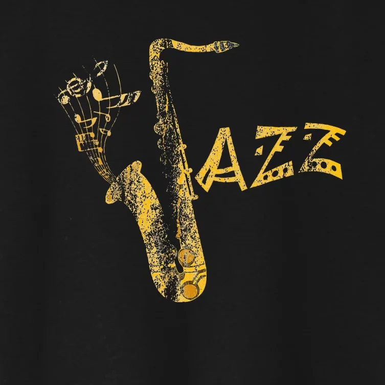 Jazz Musician Saxophonist Gift Saxophone Women's Crop Top Tee