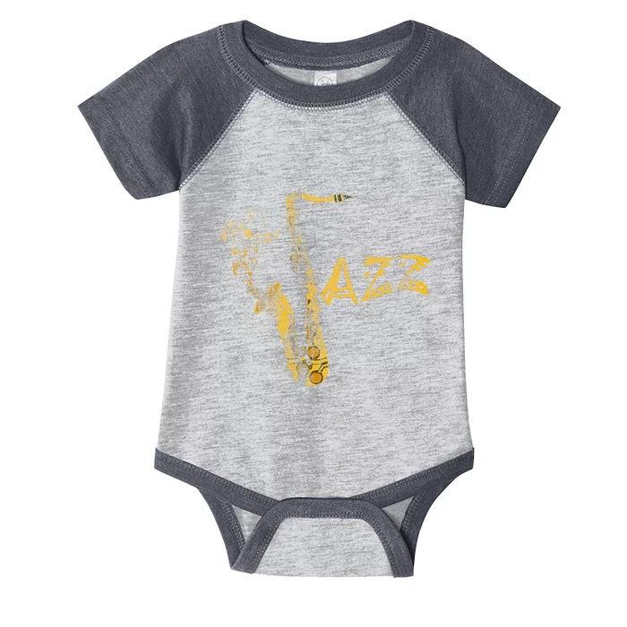 Jazz Musician Saxophonist Gift Saxophone Infant Baby Jersey Bodysuit