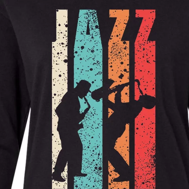 Jazz Musician Saxophonist Trumpetist Sax Trumpet Player Womens Cotton Relaxed Long Sleeve T-Shirt