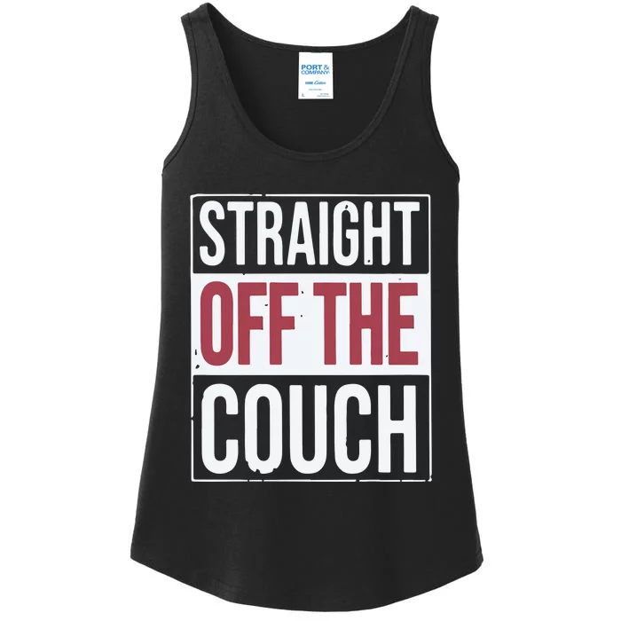 John Michael Schmitz Straight Off The Couch Ladies Essential Tank